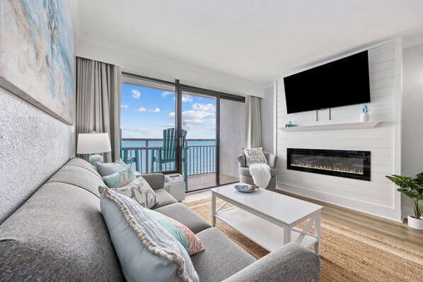 スマートテレビ、暖炉