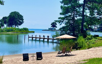Private 5-acre Waterfront Retreat with Main & Guest House & BBQ Shed