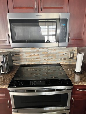 Microwave, oven, stovetop, dishwasher