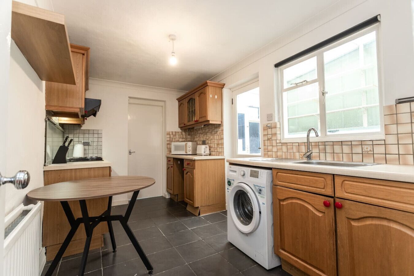 Microwave, oven, stovetop, toaster