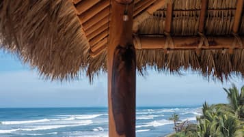 Sun-loungers, beach towels