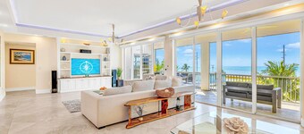 Ocean View Duplex Penthouse | Retreat amenities: tennis court, heated Pool | Vista Key One