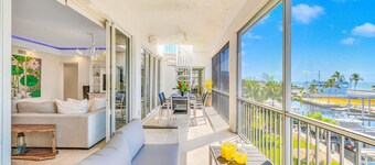 Ocean View Duplex Penthouse | Retreat amenities: tennis court, heated Pool | Vista Key One