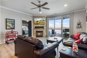 Smart TV, books - Lands End Condo with Amazing Main Channel Views, 2 Pools, Playground & Boat Slip (Osage Beach)