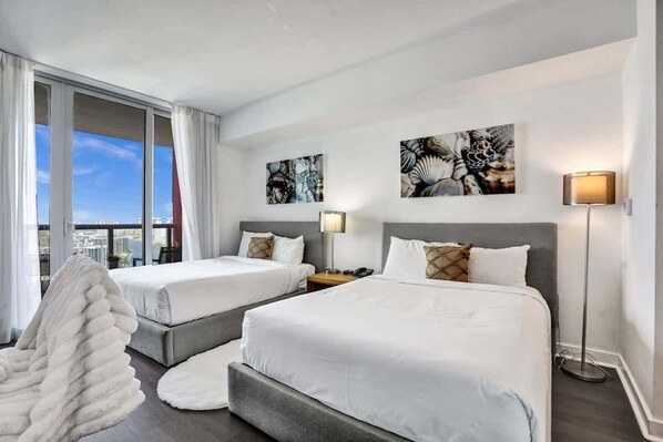 1 多间卧室、床单