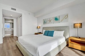 1 bedroom, iron/ironing board, travel crib, bed sheets