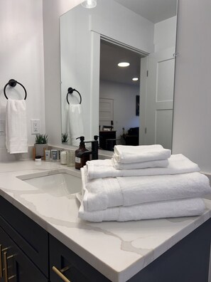 Hair dryer, towels - Accessible, Comfort, Convenient Location 106 (Juneau)
