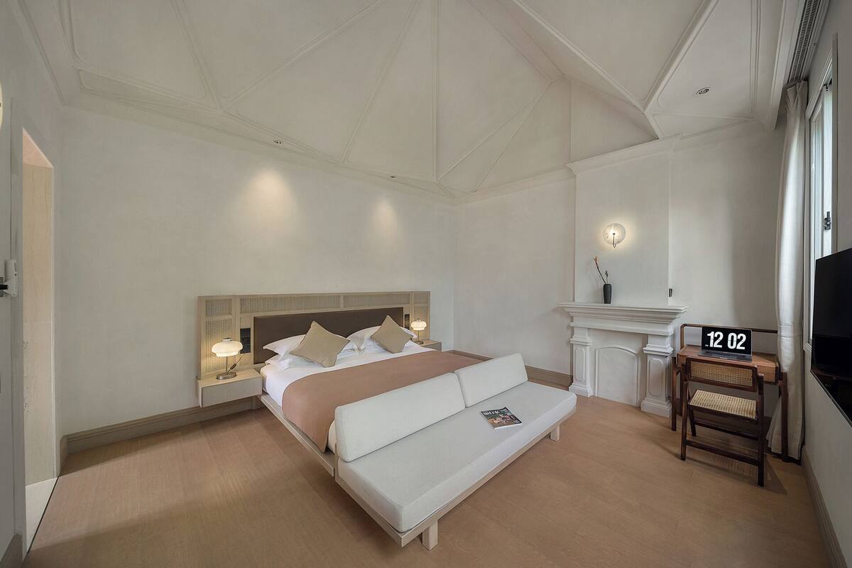ห้องดีลักซ์ดับเบิล, วิวสวน | ผ้านวมขนเป็ด, โต๊ะทำงาน, พื้นที่ทำงานแบบใช้แล็ปท็อป, Wi-Fi ฟรี