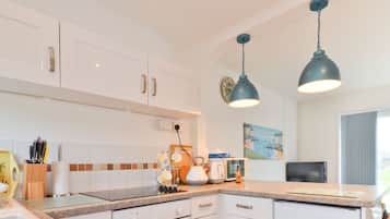 Fridge, microwave, oven, electric kettle