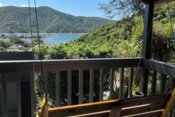 Master room private deck swing seat