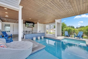 A heated pool