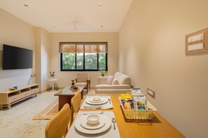 Living area - ELIVAAS Kamerios Verano 1 BHK with Pool (Marra)