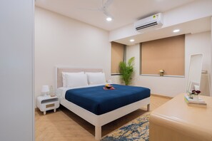 Apartamento, 1 cama Queen, para não fumantes, cozinha | 1 quarto, cortinas blackout, ferros/tábuas de passar roupa