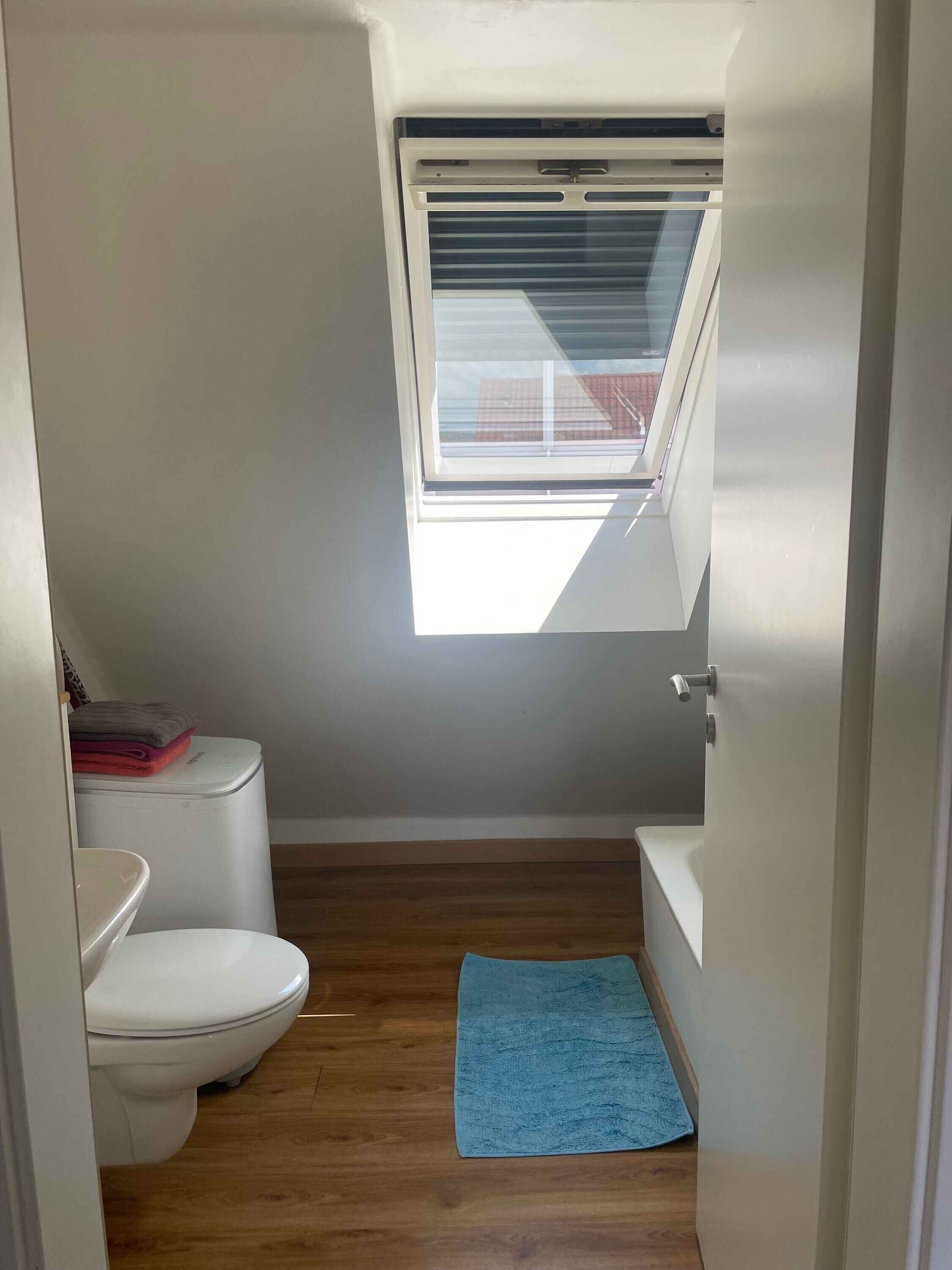 Douche, serviettes fournies