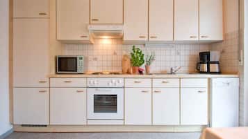 Fridge, oven, stovetop, dishwasher