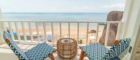 Deluxe Double Room, Beach View | In-room safe, desk, laptop workspace, free WiFi