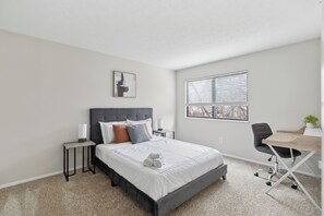 Desk, iron/ironing board, travel cot, free WiFi