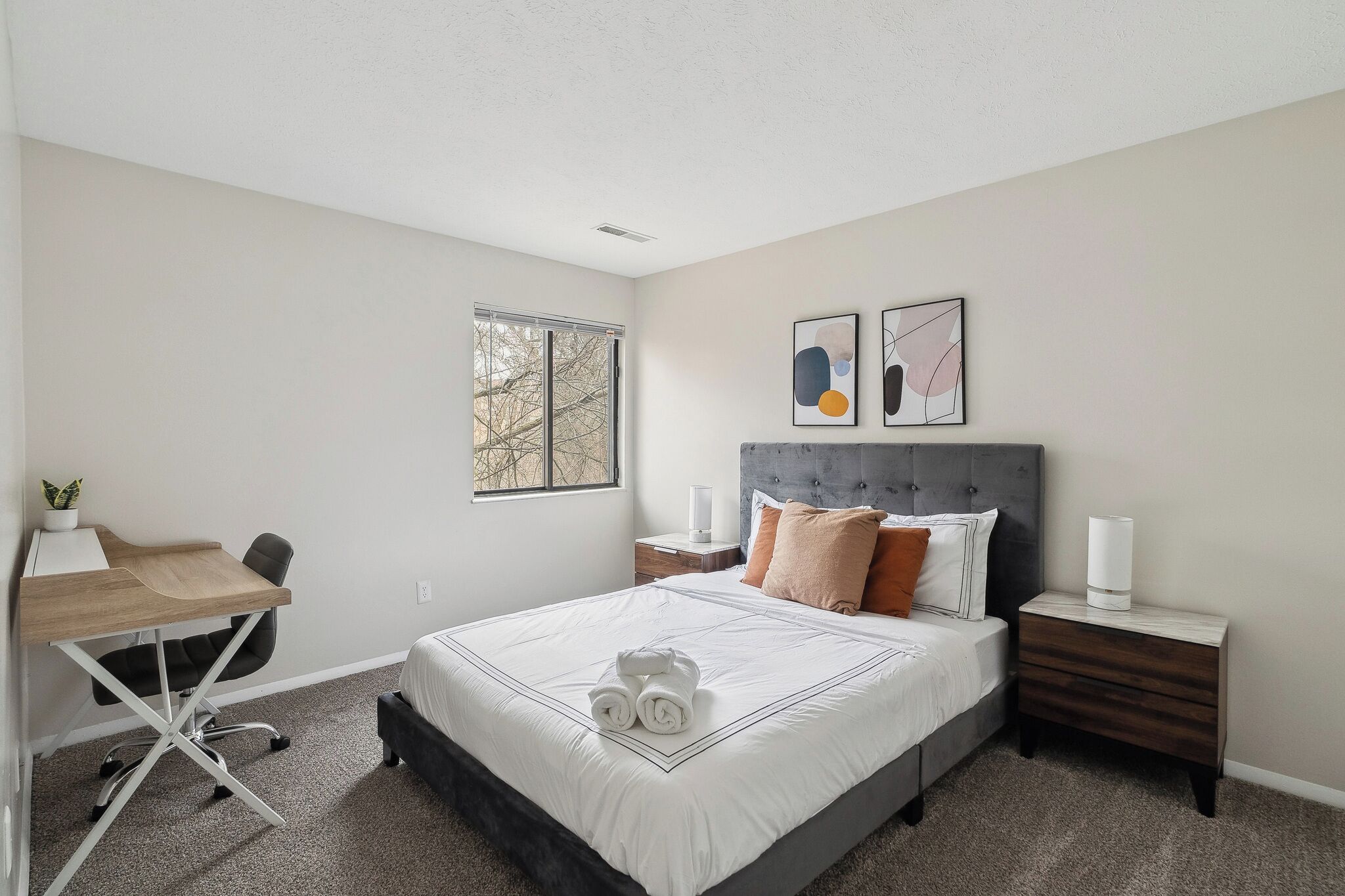 Desk, iron/ironing board, travel cot, free WiFi