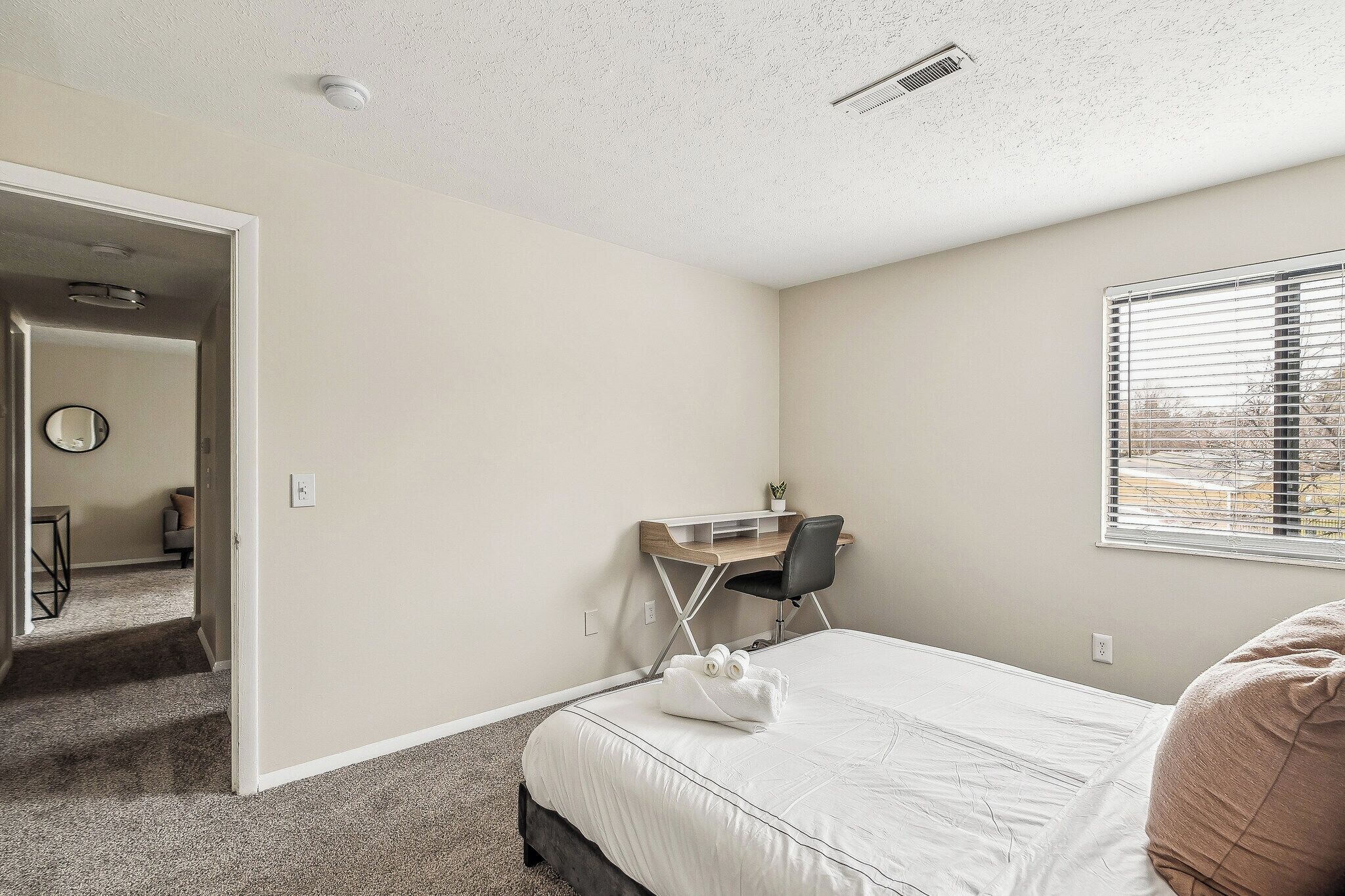 Desk, iron/ironing board, travel cot, free WiFi