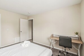 Desk, iron/ironing board, travel cot, free WiFi