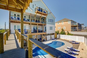Pool - Feelin' Beachy - Oceanfront Luxury Home - Private Pool, Elevator (Surf City)