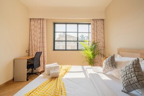 1 bedroom, blackout curtains, iron/ironing board, free WiFi
