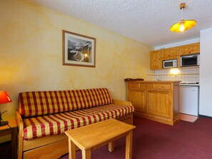 TV - Studio for 4, pets allowed, at the foot of the slopes (Les Deux Alpes)