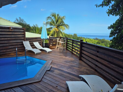 Villa Cannelle Pointe Batterie, sea view, pool, 3 bedrooms