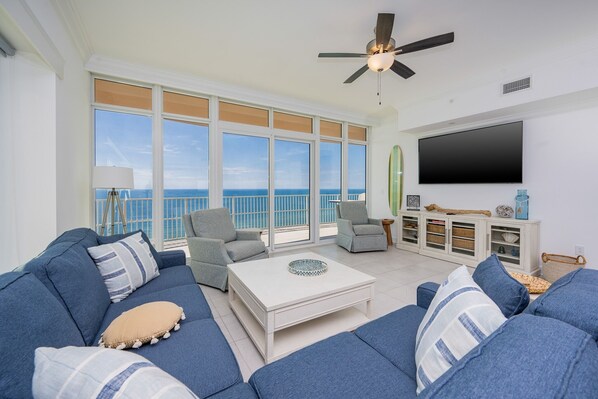 Condo, 4 Bedrooms | Living area - Phoenix Gulf Towers 1404 4 Bedroom Condo (Orange Beach)