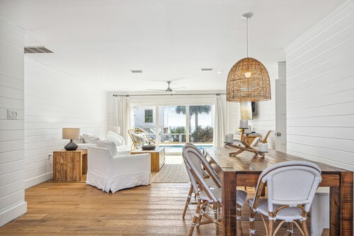 Private Beach Access, Private Pool/Hot Tub, Beach Service, and Pet Friendly!