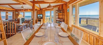 Oceanfront Home in Avon with Hot Tub, Grill, Smart TVs. Pure Beachfront Bliss!