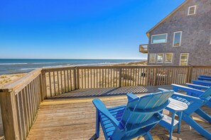 Property grounds - Oceanfront Home in Avon with Hot Tub, Grill, Smart TVs. Pure Beachfront Bliss! (Avon)