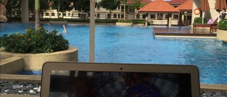 Indoor pool, outdoor pool