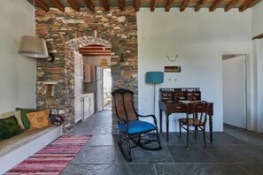 Fireplace, books