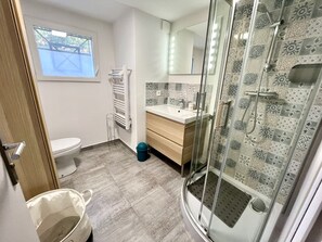 Shower, hair dryer