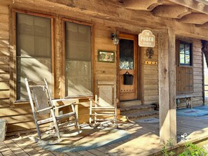 Exterior detail - Happy Oaks Cabin Retreat on stunning acreage with trees, ponds, walking trails. (Fort Worth)