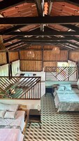 Cabin-Style Family Suite with Private Terrace | Premium bedding, down comforters, iron/ironing board, free WiFi