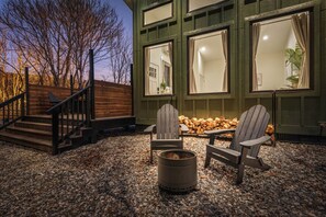 Terrace/patio - Forestwood Cabin | Cozy Couples Cabin w/ Hot Tub (Asheville)