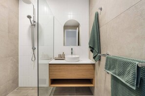 Hair dryer, towels