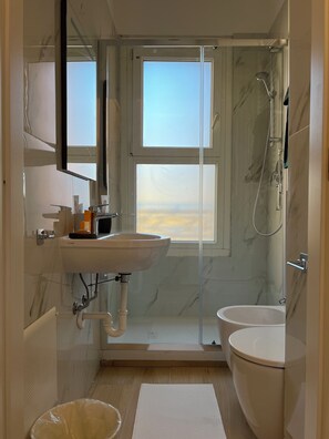 Hårføner, håndklær, såpe og toalettpapir