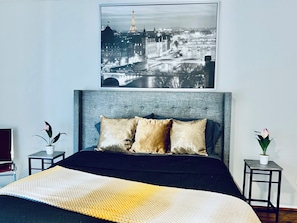 2 chambres, fer et planche Ă repasser, Wi-Fi, draps fournis