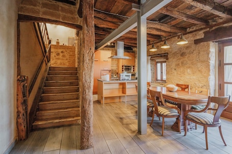 Dining. Country House 'La Mambla De La Ribera' with Mountain View, Private Garden and Wi-Fi