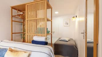 1 Schlafzimmer, BĂŒgeleisen/BĂŒgelbrett, kostenloses WLAN, BettwĂ€sche