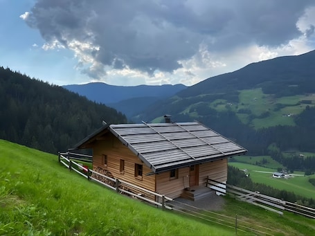 Exterior. Mountain Cabin 'Garmesegghof' with Mountain View, Private Terrace and Wi-Fi