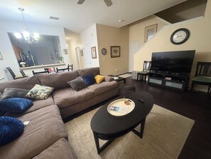 Smart TV, DVD player, books