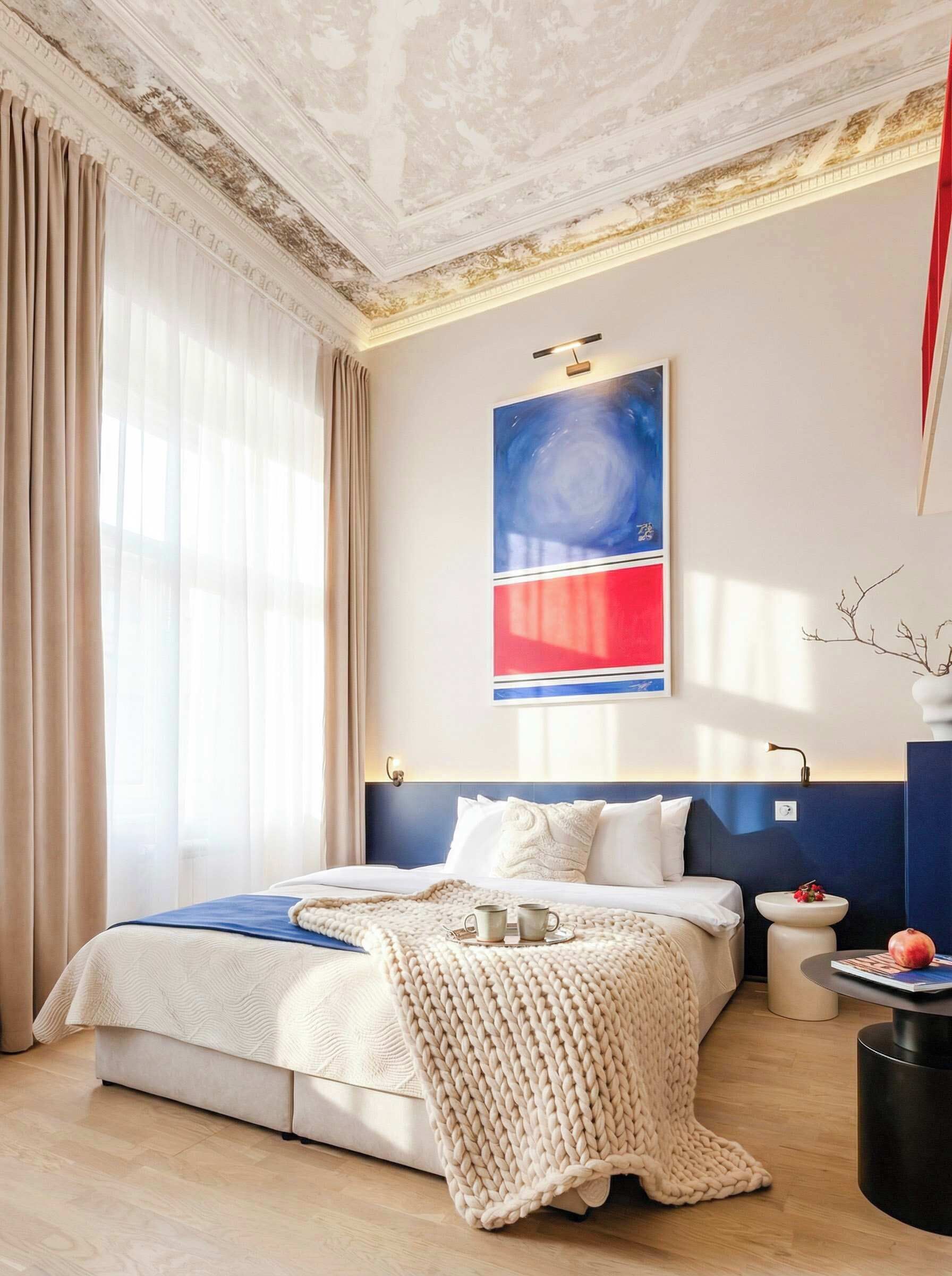 2 habitaciones, tabla de planchar con plancha, cuna de viaje y wifi 