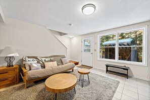 Smart TV, fireplace, video games, table football