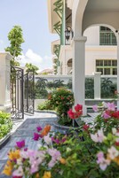 Family Villa, 3 Bedrooms, Pool View | Private kitchen | Fridge, stovetop, dining tables