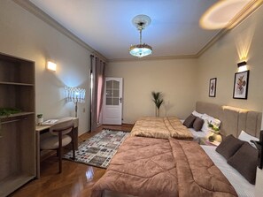 Appartement familial, balcon, vue sur la ville | 3 chambres, draps en coton égyptien, literie de qualité