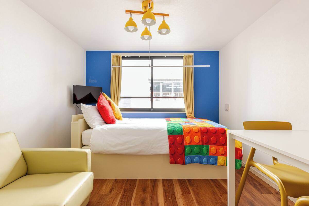 浅草橋 402 禁煙 | 1 室のベッドルーム、遮光カーテン、アイロン / アイロン台、WiFi (無料)